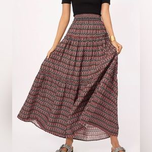 SOLD-NWT- Anthropologie FARYA TIERED MAXI SKIRT